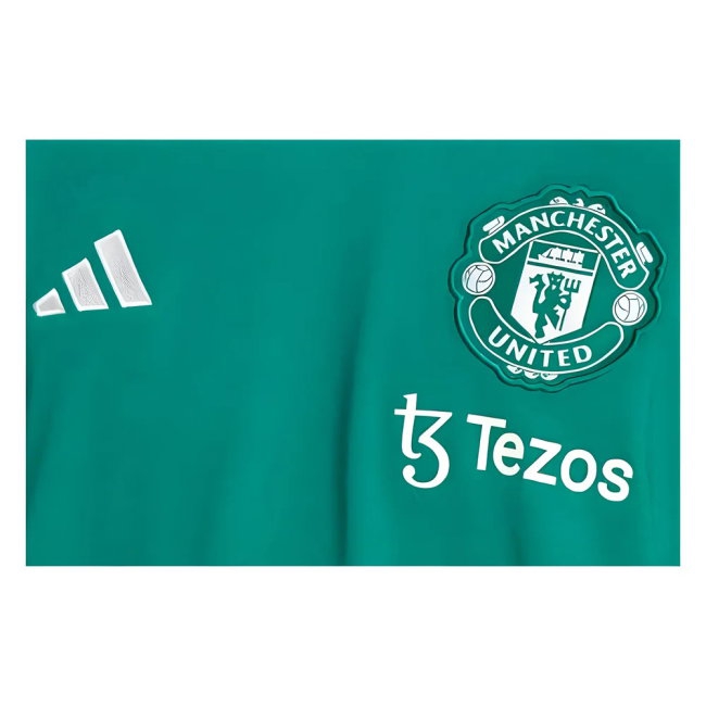 2023-2024 Man Utd Training Tee (Green) (Garnacho 17) — Buy Now