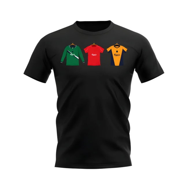 Liverpool 2000-2001 Retro Shirt T-shirt (Black) (GERRARD 17) — Buy Online