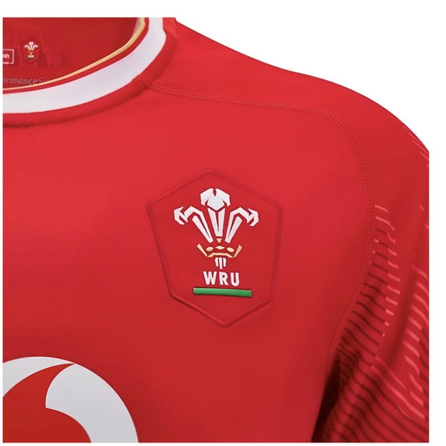2024-2025 Wales Home Poly Replica Rugby Shirt (North 14) — Shop Now