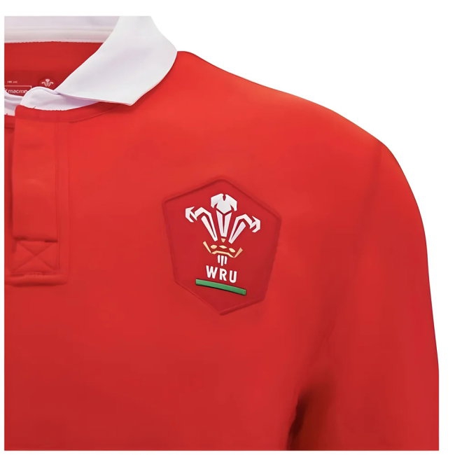 2024-2025 Wales WRU Home Cotton Rugby Shirt (Warburton 7) — Buy Online