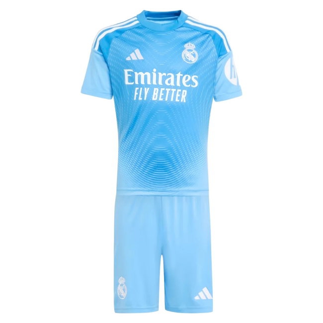 2025-2026 Real Madrid Home Youth Goalkeeper Kit (Courtois 1) — Shop Now