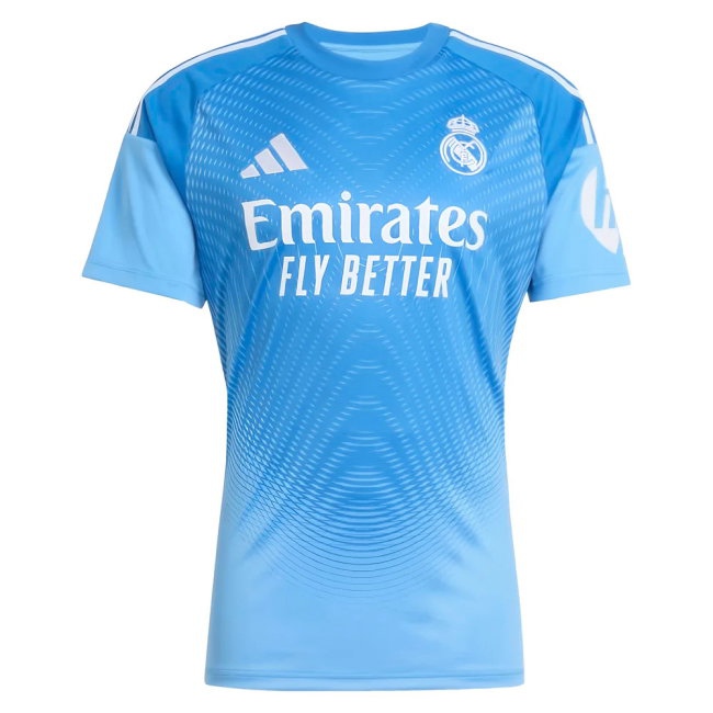 2025-2026 Real Madrid Home Goalkeeper Shirt (Blue) (Courtois 1) — Shop Online