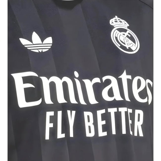 2025-2026 Real Madrid Third Goalkeeper Shirt (Black) (Courtois 1) — Shop Now