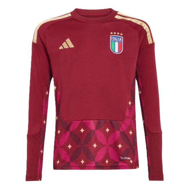 2026-2027 Italy Home Goalkeeper Shirt (Burgundy) - Kids (Donnarumma 1) — Buy Online
