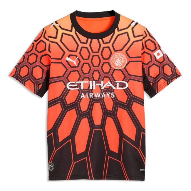 2026-2027 Man City Goalkeeper Shirt (Orange) - Kids (Donnarumma 25) — Shop Now