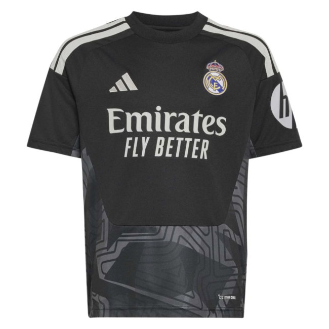 2026-2027 Real Madrid Home Goalkeeper Shirt (Black) - Kids (Courtois 1) — Buy Now