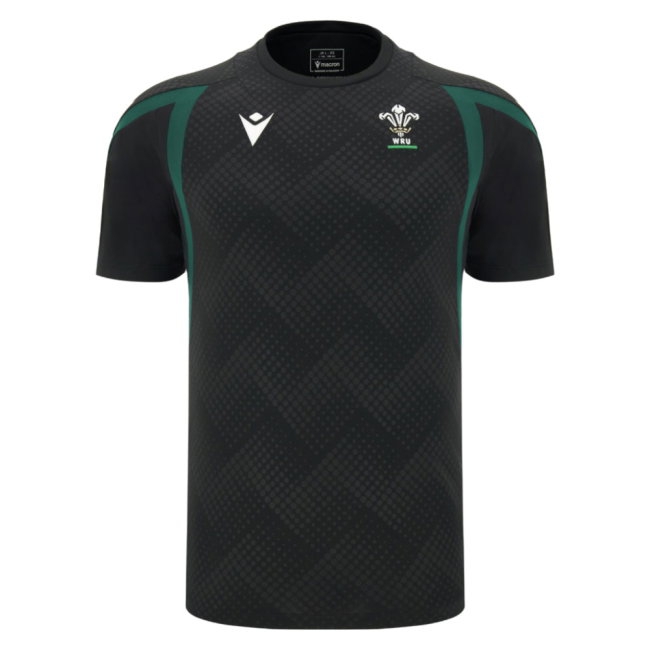 2026-2027 Wales WRU Rugby Player Training Shirt (Black) - Kids (North 14) — Shop Online