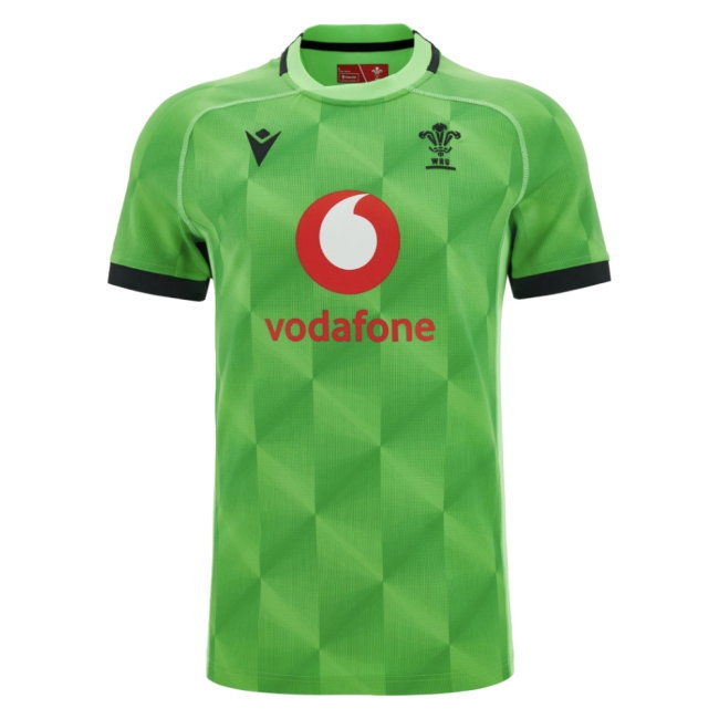 2026-2027 Wales WRU Training Rugby Shirt (Neon Green) (Warburton 7) — Shop Now