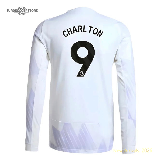 2025-2026 Man Utd Authentic Long Sleeve Away Shirt (Charlton 9)-Football Jersey Hub
