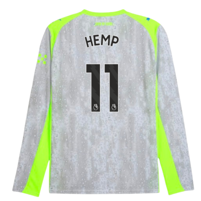 2025-2026 Man City Long Sleeve Third Shirt (Hemp 11)-Football Jersey Hub