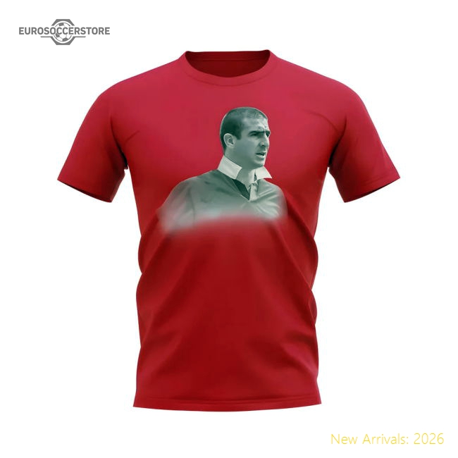 Eric Cantona Manchester United Legend T-Shirt (Red)-Football Jersey Hub