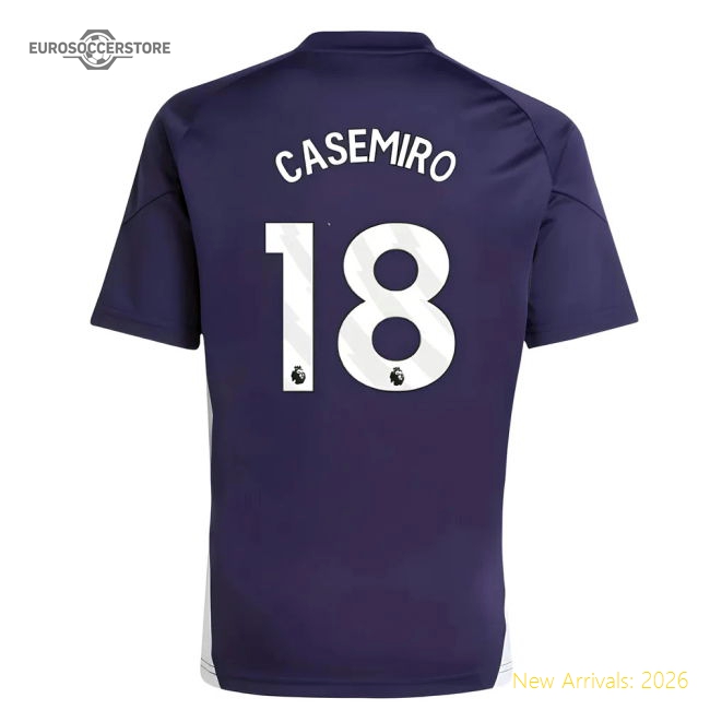2025-2026 Man Utd Training Jersey (Aurora Plum) - Kids (Casemiro 18)-Football Jersey Hub
