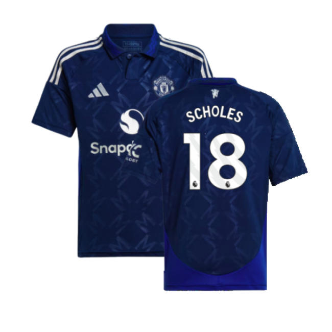 2024-2025 Man Utd Away Shirt (Kids) (Scholes 18)-Football Jersey Hub