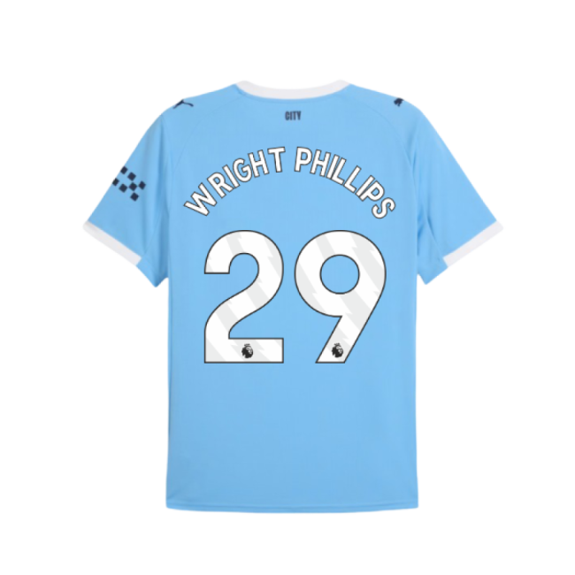 2025-2026 Man City Home Shirt (Wright Phillips 29)-Football Shirts Shop