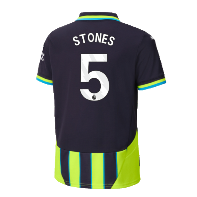 2024-2025 Man City Away Shirt (Kids) (Stones 5)-Football Jersey Hub
