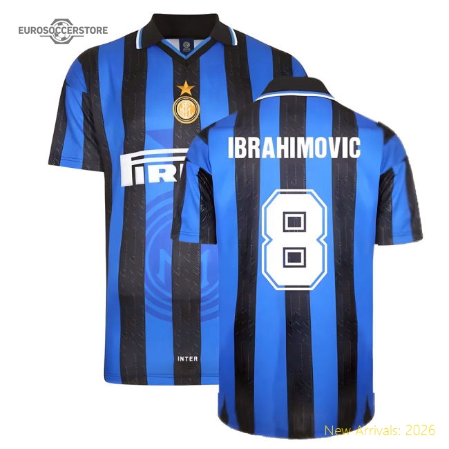 1998 Inter Milan Score Draw Home Shirt (IBRAHIMOVIC 8)-Football Shirts Shop
