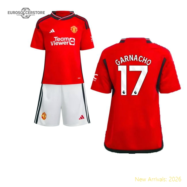 2023-2024 Man Utd Home Mini Kit (Garnacho 17)-Football Jersey Hub