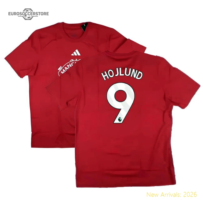 2024-2025 Man Utd DNA Graphic Tee (Red) (Hojlund 9)-Football Jersey Hub