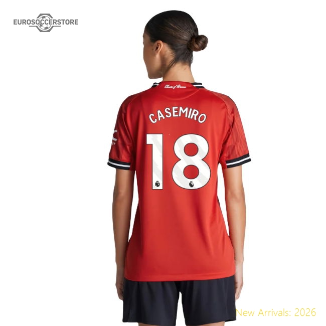 2025-2026 Man Utd Authentic Home Shirt (Womens) (Casemiro 18)-Football Jersey Hub
