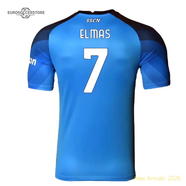 Napoli 2022-23 Player Issue Home Shirt (3XL) (Elmas 7) (Excellent)-Vantage Point Soccer