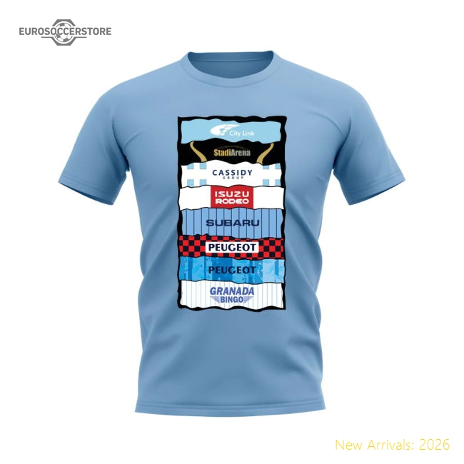 Coventry Shirt Sponsor History T-shirt (Sky)-Vantage Point Soccer