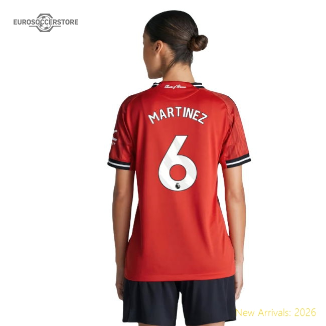 2025-2026 Man Utd Authentic Home Shirt (Womens) (Martinez 6)-Football Jersey Hub