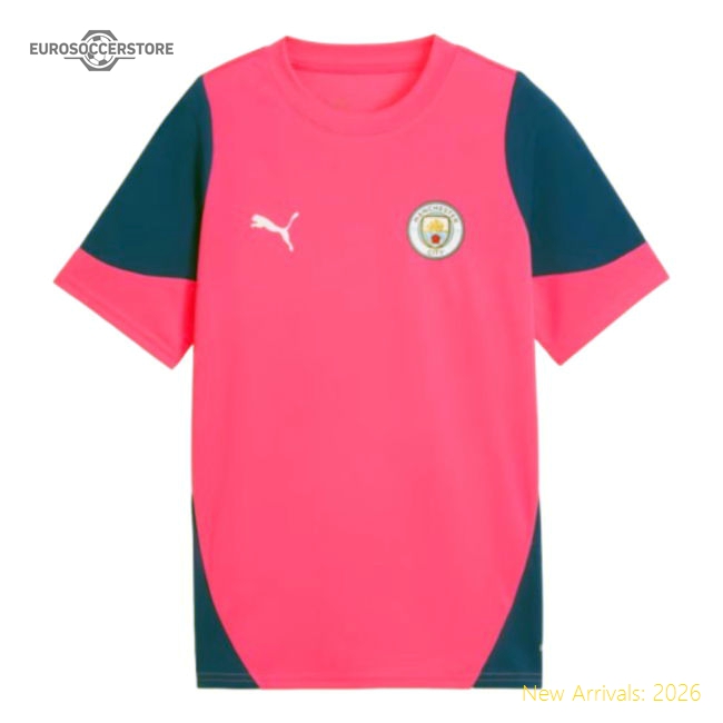2025-2026 Man City Training Jersey (Fluro Pink) - Kids (Toure Yaya 42)-Football Shirts Shop