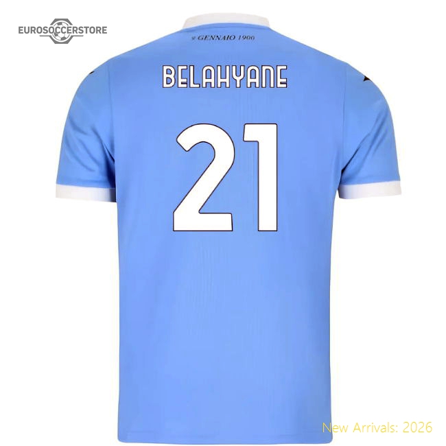 2025-2026 Lazio Home Shirt (Belahyane 21)-Vantage Point Soccer