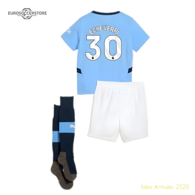 2024-2025 Man City Home Mini Kit (Echeverri 30)-Football Shirts Shop