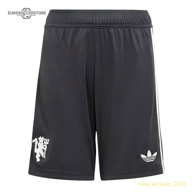 2024-2025 Man Utd Third Shorts (Carbon) - Kids-Football Jersey Hub