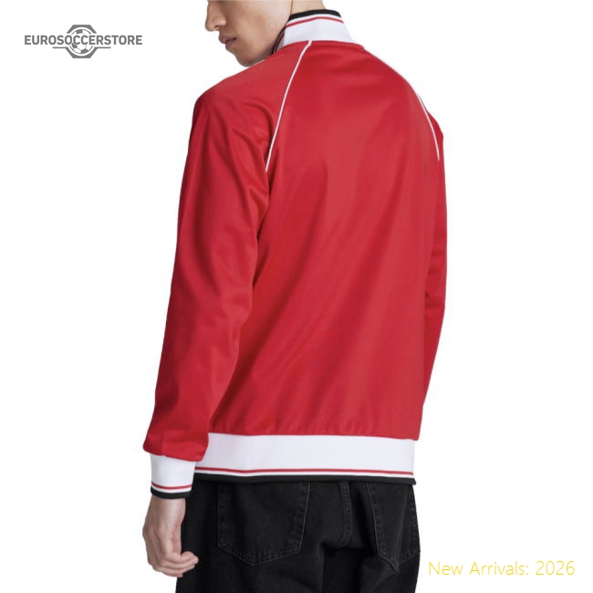 Man Utd 1999 Home Inspired Retro Track Jacket (Red)-Football Jersey Hub