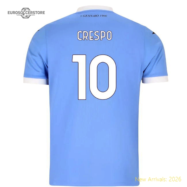 2025-2026 Lazio Home Shirt (Kids) (Crespo 10)-Vantage Point Soccer