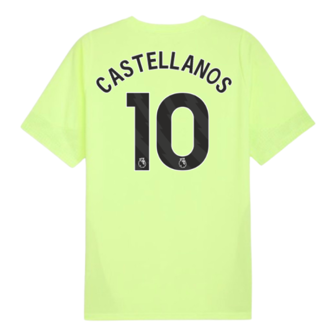 2025-2026 Man City Training Jersey (Fizzy Apple) (Castellanos 10)-Football Shirts Shop