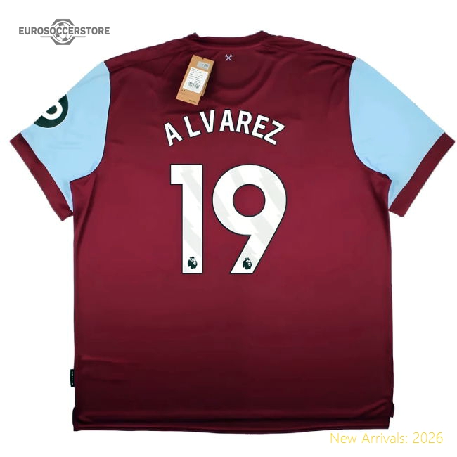 2023-2024 West Ham United Home Shirt (ALVAREZ 19)-Vantage Point Soccer