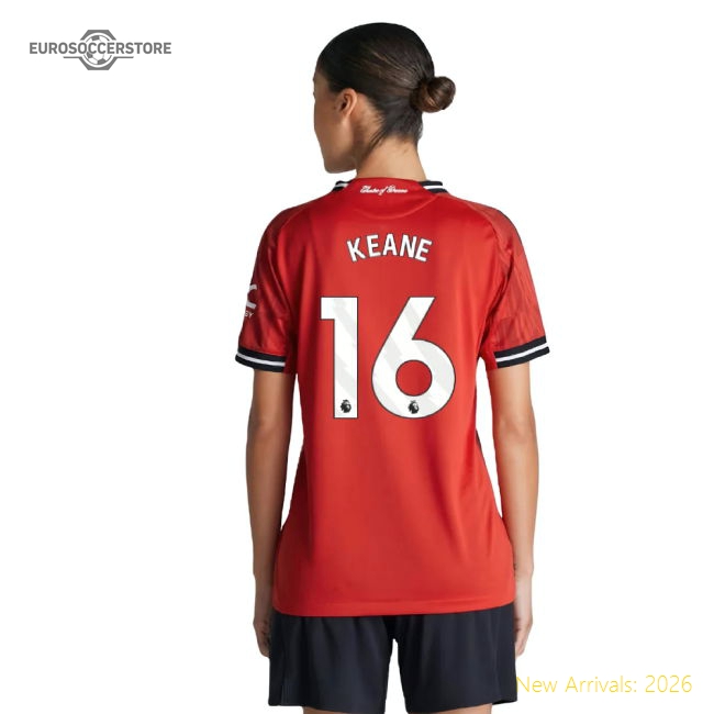 2025-2026 Man Utd Authentic Home Shirt (Womens) (Keane 16)-Football Jersey Hub