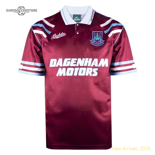 West Ham United 1992 Retro Football Shirt-Vantage Point Soccer