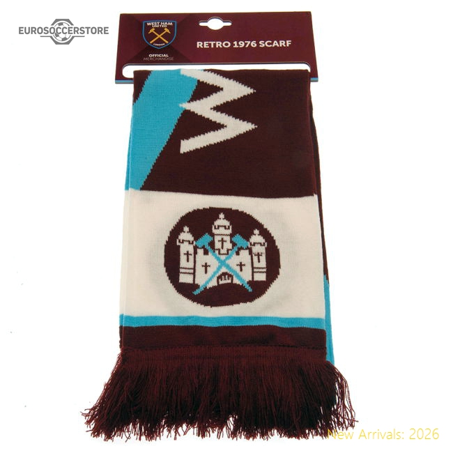 West Ham United FC Retro 1976 Scarf-Vantage Point Soccer