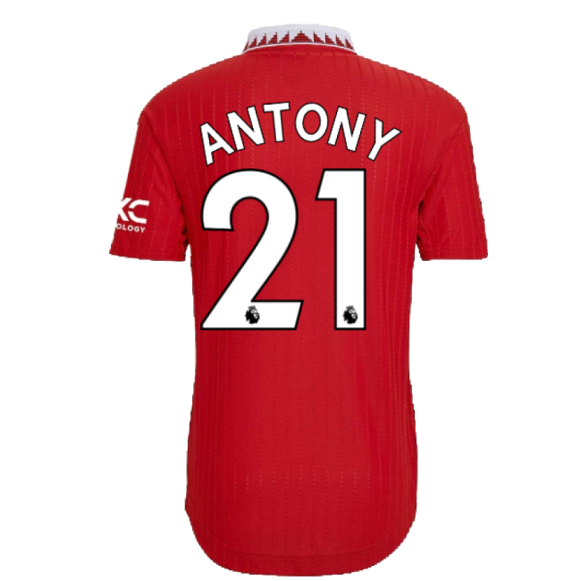 2022-2023 Man Utd Authentic Home Shirt (ANTONY 21)-Football Jersey Hub
