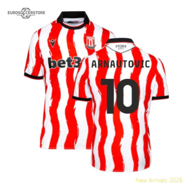 Stoke City 2025-2026 Home Uniform Football Football Top-Jersey Chest: 2026 World Cup Soccer Kits