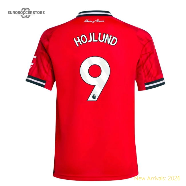 2025-2026 Man Utd Home Shirt (Kids) (Hojlund 9)-Football Jersey Hub