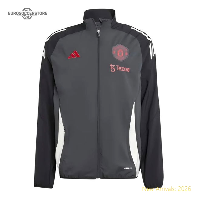 2024-2025 Man Utd EU Presentation Jacket (Carbon)-Football Jersey Hub