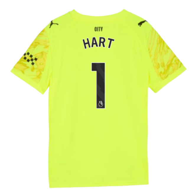 2025-2026 Man City Goalkeeper Third Shirt (Yellow) - Kids (Hart 1)-Football Jersey Hub