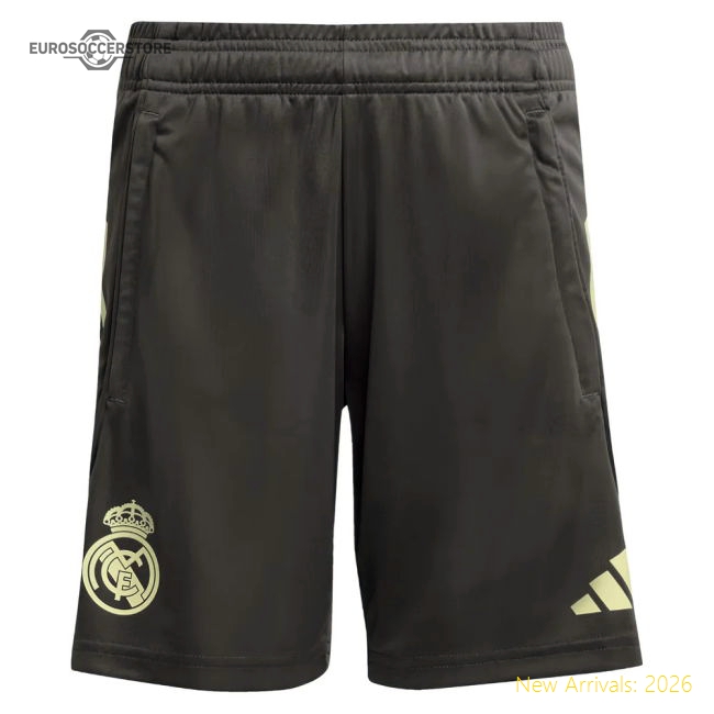 2025-2026 Real Madrid Training Shorts (Utility Grey) - Kids-BuySoccerJersey Hub