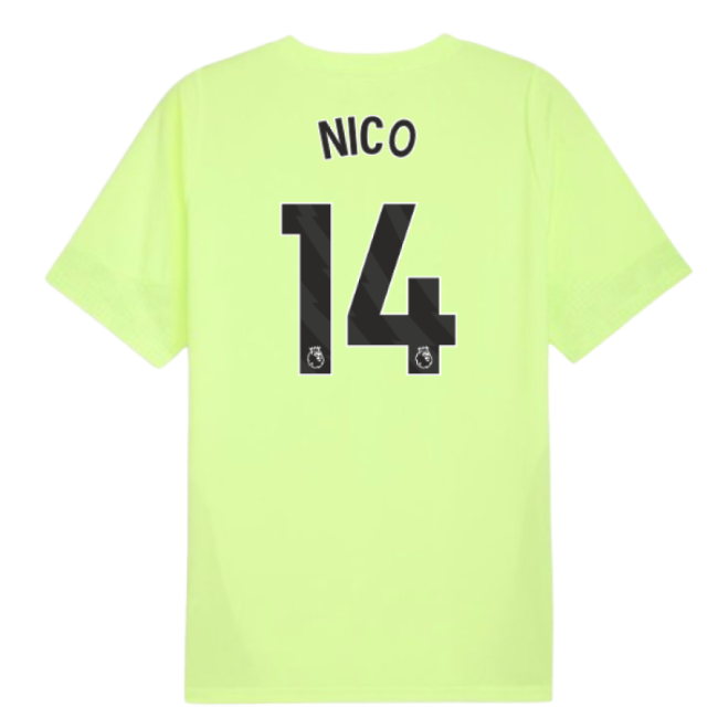 2025-2026 Man City Training Jersey (Fizzy Apple) (Nico 14)-Football Shirts Shop