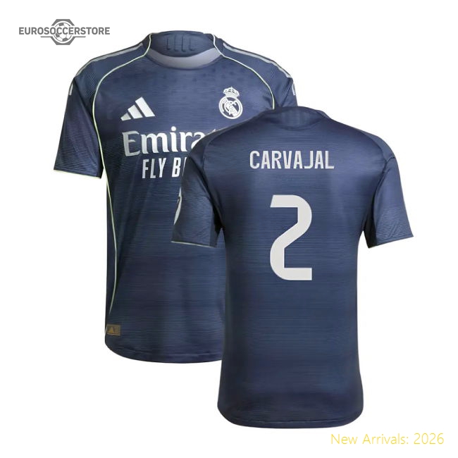 2025-2026 Real Madrid Authentic Away Shirt (Carvajal 2)-Football Shirts Shop