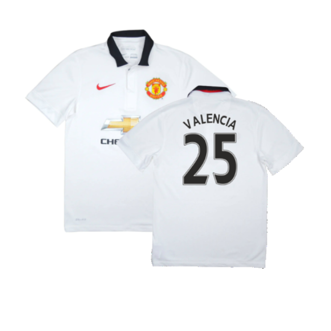 Manchester United 2014-15 Away Shirt (Very Good) (Valencia 25)-Football Jersey Hub
