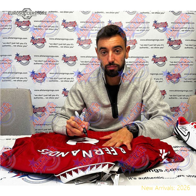 Manchester United FC Bruno Fernandes Shirts (Framed)-Football Jersey Hub