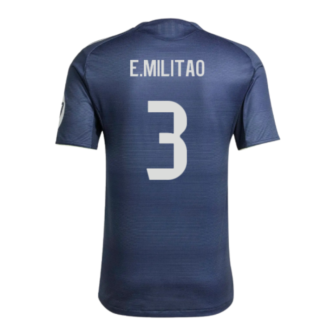 2025-2026 Real Madrid Authentic Away Shirt (E.Militao 3)-Football Shirts Shop