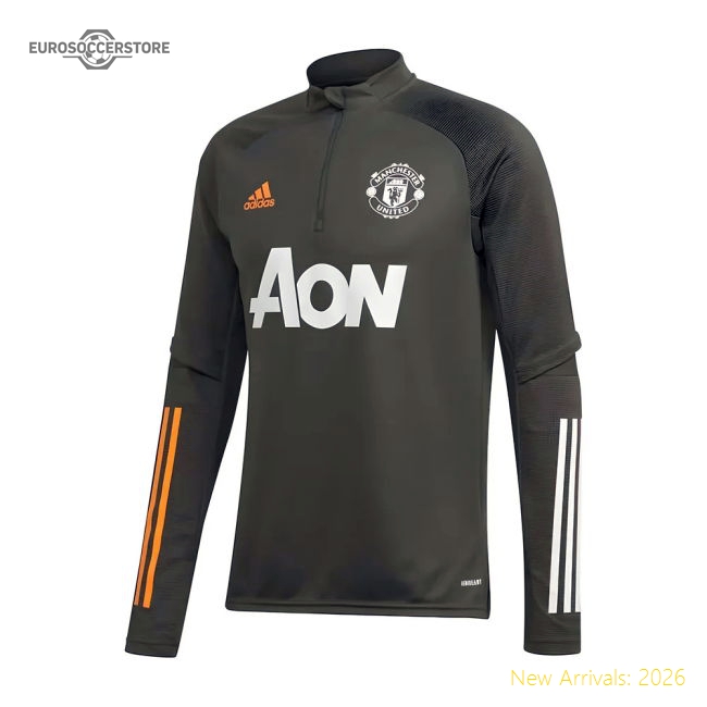 2020-2021 Man Utd Adidas Training Top (Green)-Football Jersey Hub