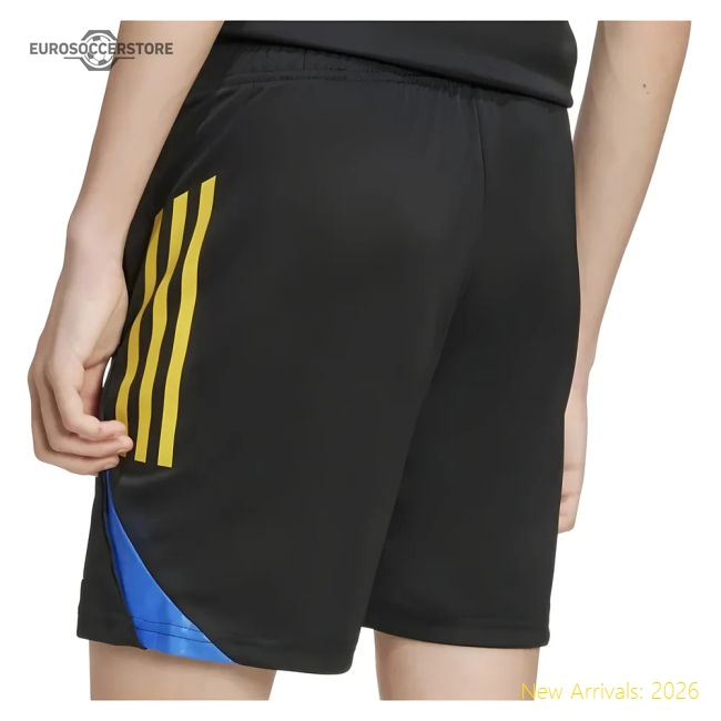 2025-2026 Man Utd EU Training Shorts (Black) - Kids-Football Jersey Hub